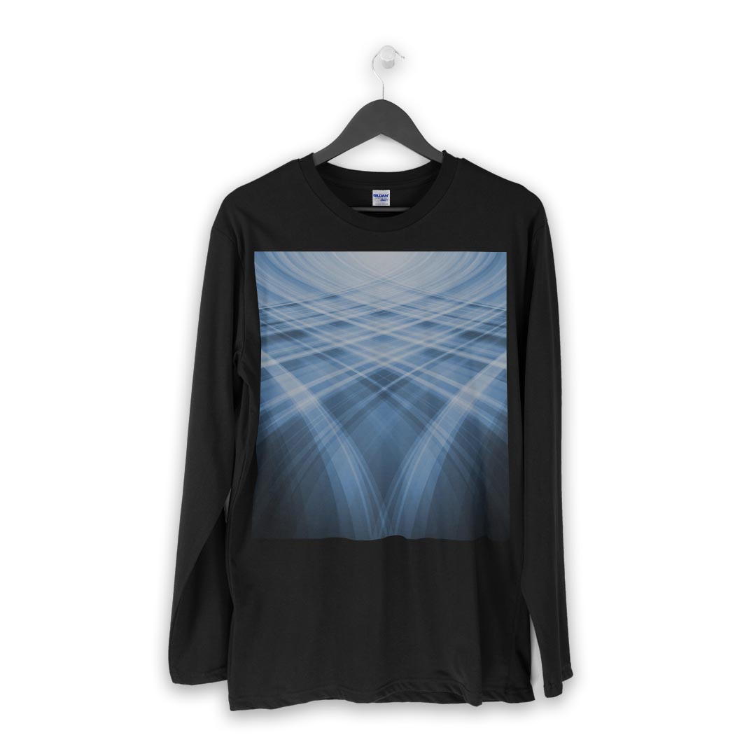 ロング tシャツ メンズ 長袖 ブラック デザイン XS S M L XL 2XL ロンT ティーシャツ 黒 black T shirt long sleeve 002207 シンプル　青 2