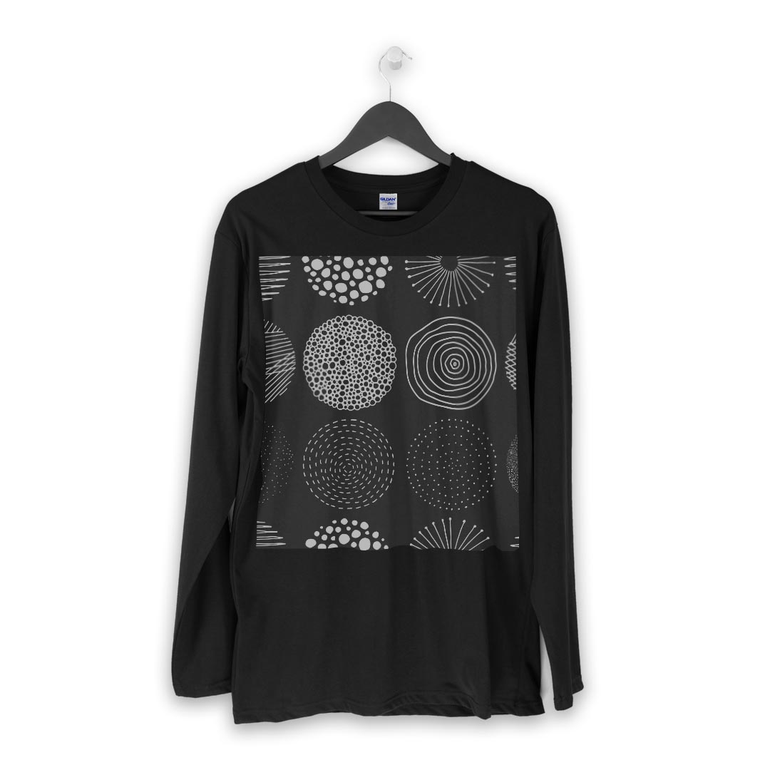 ロング tシャツ メンズ 長袖 ブラック デザイン XS S M L XL 2XL ロンT ティーシャツ 黒 black T shirt long sleeve 050832 — vista 2