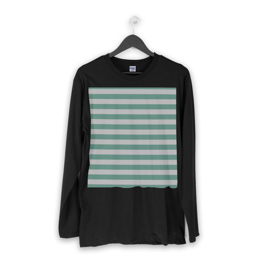 ロング tシャツ メンズ 長袖 ブラック デザイン XS S M L XL 2XL ロンT ティーシャツ 黒 black T shirt long sleeve 009049 シンプル　ボーダー　緑