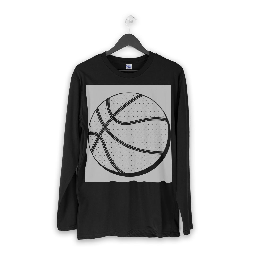 ロング tシャツ メンズ 長袖 ブラック デザイン XS S M L XL 2XL ロンT ティーシャツ 黒 black T shirt long sleeve 010182 スポーツ　バスケ　ボール