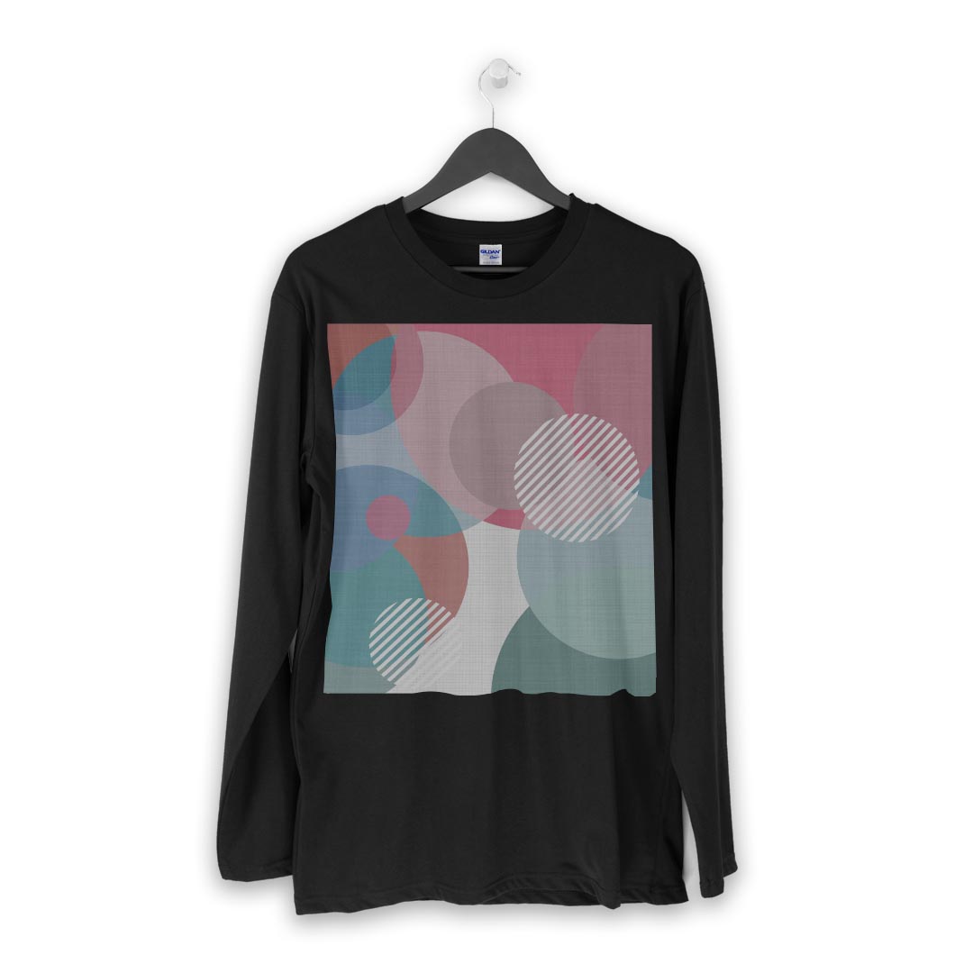 ロング tシャツ メンズ 長袖 ブラック デザイン XS S M L XL 2XL ロンT ティーシャツ 黒 black T shirt long sleeve 012946 水玉　斑点　ドット