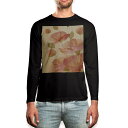 ロング tシャツ メンズ 長袖 ブラック デザイン XS S M L XL 2XL ロンT ティーシャツ 黒 black T shirt long sleeve 002041 花 フラワー ピンク(4)