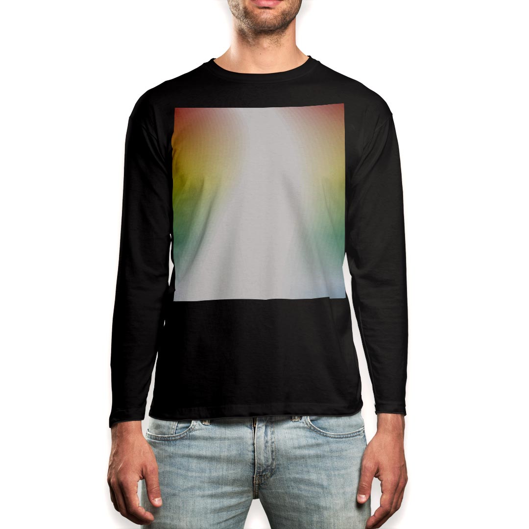 ロング tシャツ メンズ 長袖 ブラック デザイン XS S M L XL 2XL ロンT ティーシャツ 黒 black T shirt long sleeve 002127 カラフル　シンプル