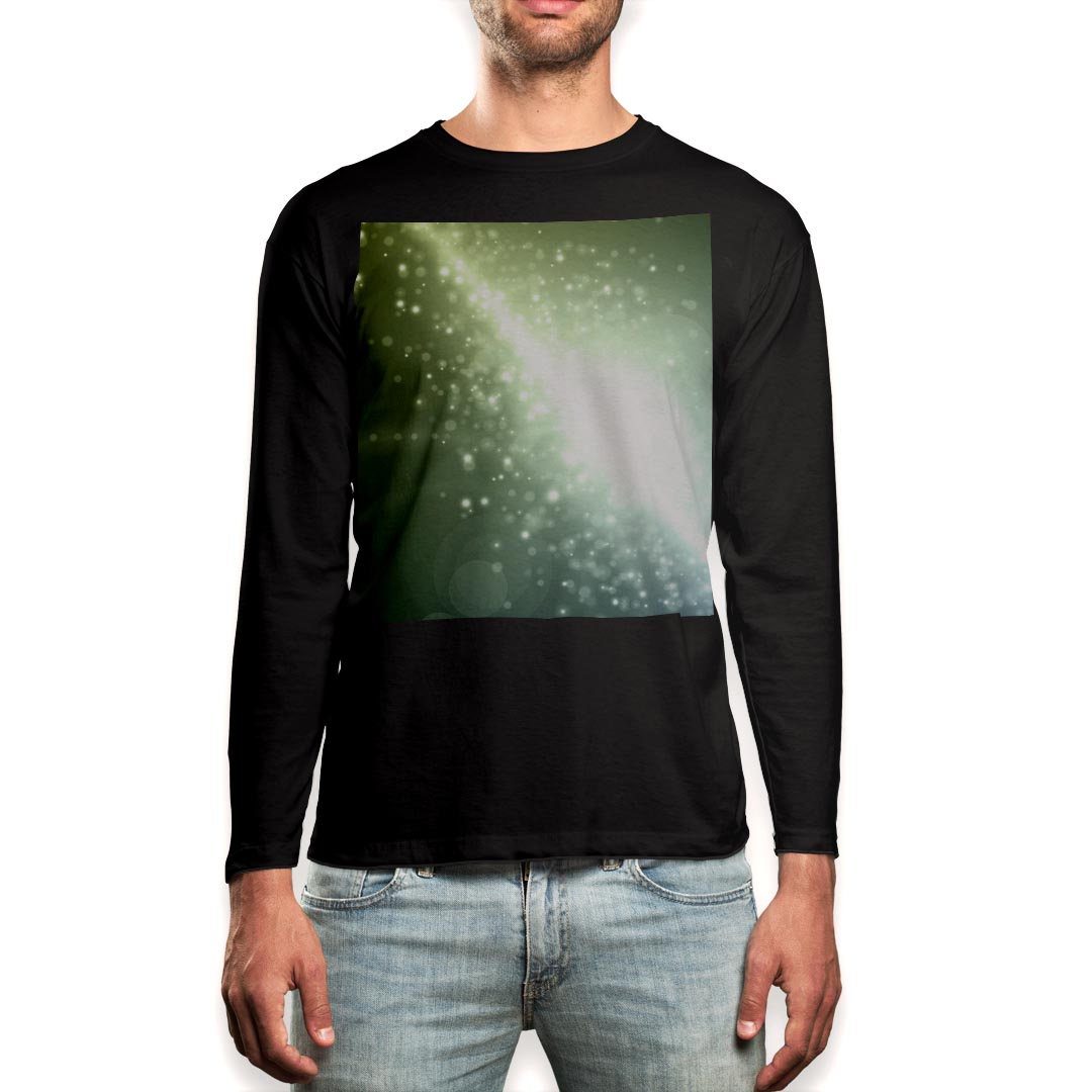 Other - ロング tシャツ メンズ 長袖 ブラック デザイン XS S M L XL 2XL ロンT ティーシャツ 黒 black T shirt long sleeve 002157 シンプル　緑