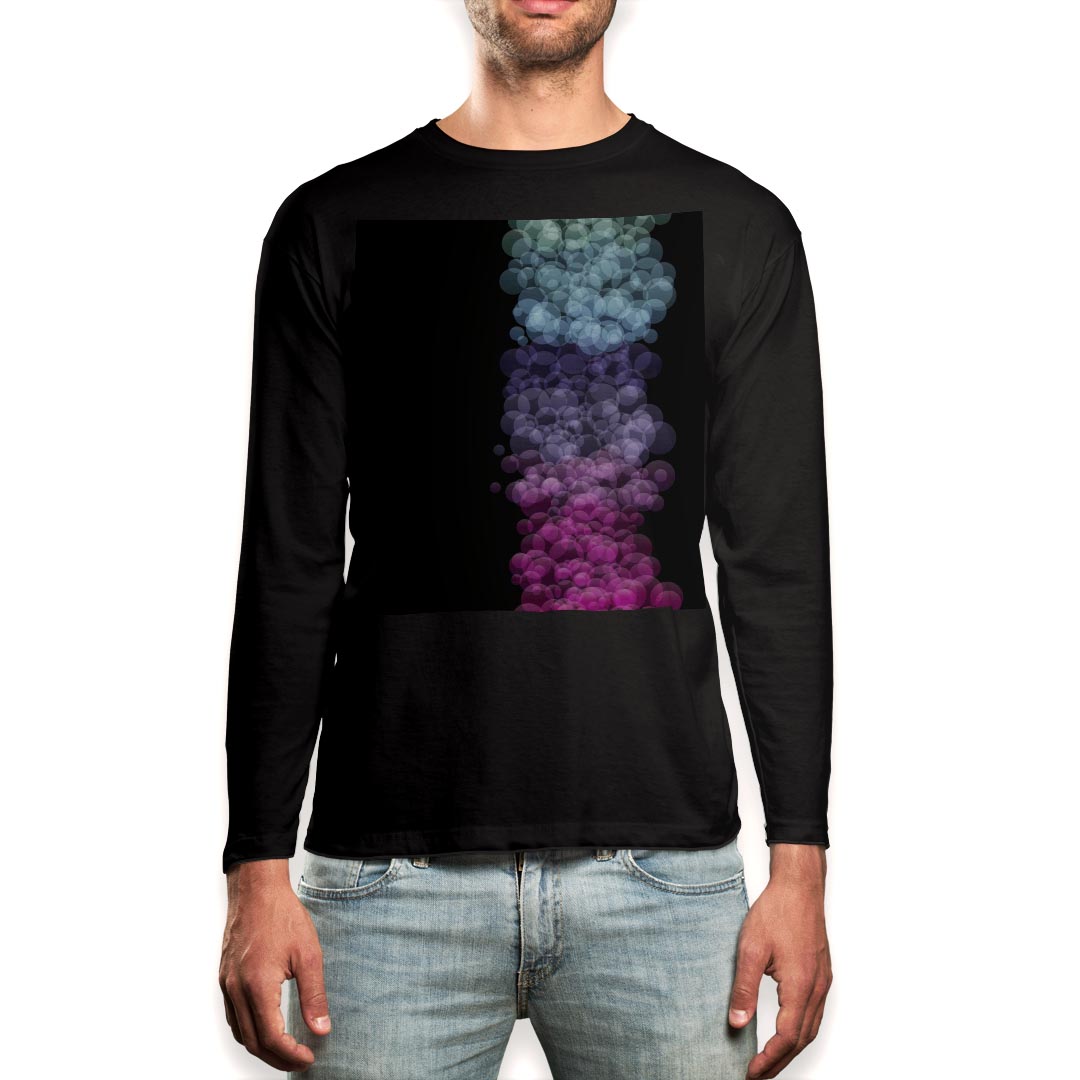 ロング tシャツ メンズ 長袖 ブラック デザイン XS S M L XL 2XL ロンT ティーシャツ 黒 black T shirt long sleeve 002264 蛍光 カラフル