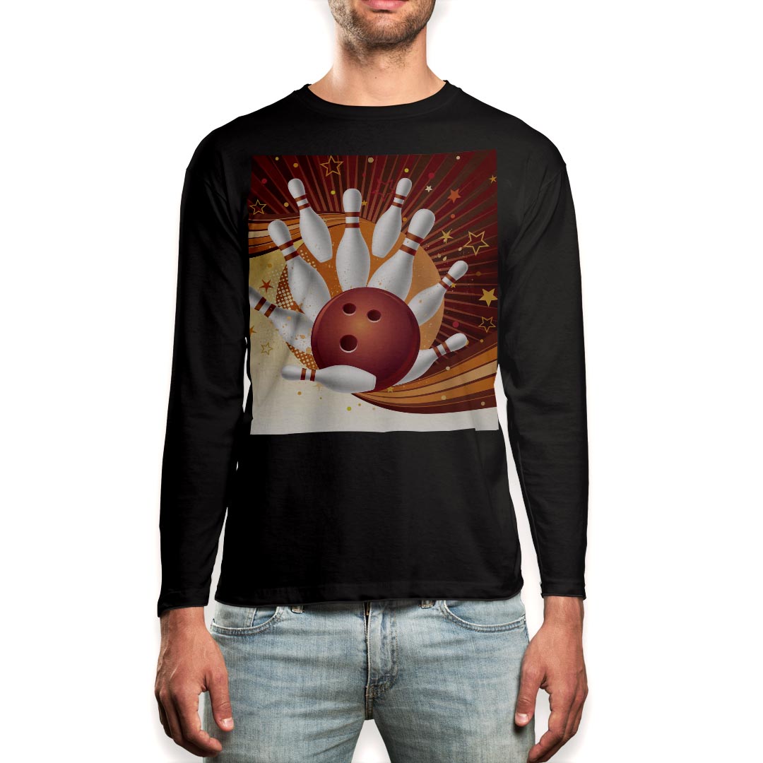 Other - ロング tシャツ メンズ 長袖 ブラック デザイン XS S M L XL 2XL ロンT ティーシャツ 黒 black T shirt long sleeve 002349 スポーツ　星　イラスト
