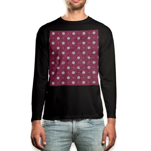 ロング tシャツ メンズ 長袖 ブラック デザイン XS S M L XL 2XL ロンT ティーシャツ 黒 black T shirt long sleeve 002423 水玉 ドット ピンク ロング tシャツ メンズ 長袖 ブラック デザイン XS S M L XL 2XL ロンT ティーシャツ 黒 black T shirt long sleeve 002423 水玉 ドット ピンク