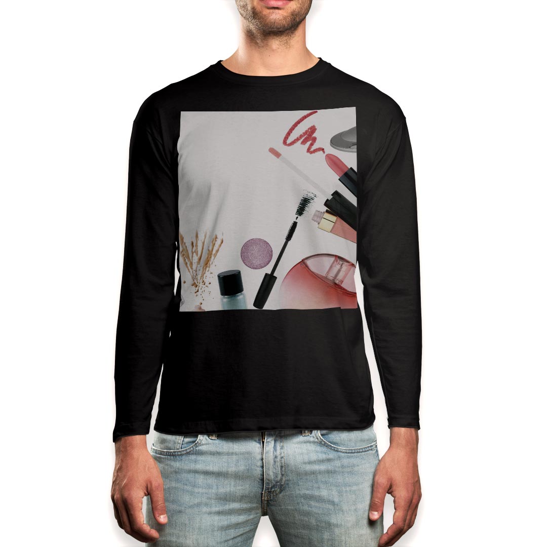 ロング tシャツ メンズ 長袖 ブラック デザイン XS S M L XL 2XL ロンT ティーシャツ 黒 black T shirt..