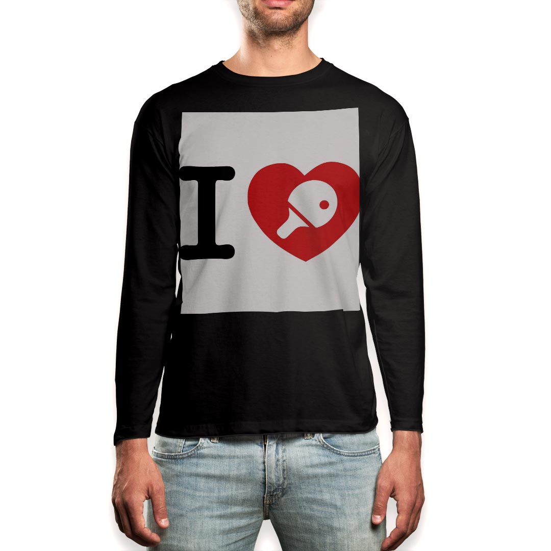 ロング tシャツ メンズ 長袖 ブラック デザイン XS S M L XL 2XL ロンT ティーシャツ 黒 black T shirt long sleeve 002974 文字 英語 ハート