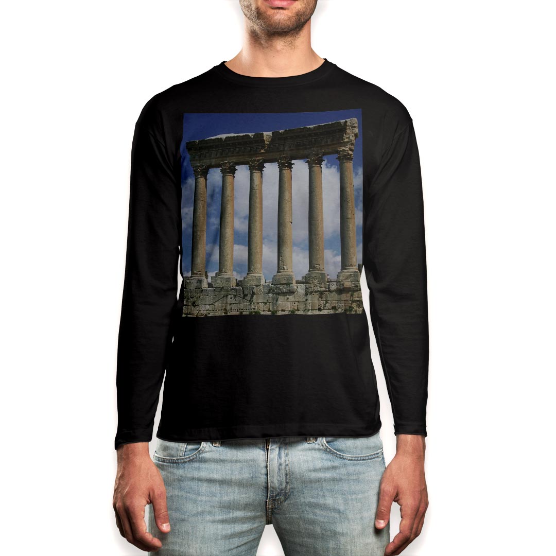 ロング tシャツ メンズ 長袖 ブラック デザイン XS S M L XL 2XL ロンT ティーシャツ 黒 black T shirt long sleeve 003262 外国　写真..