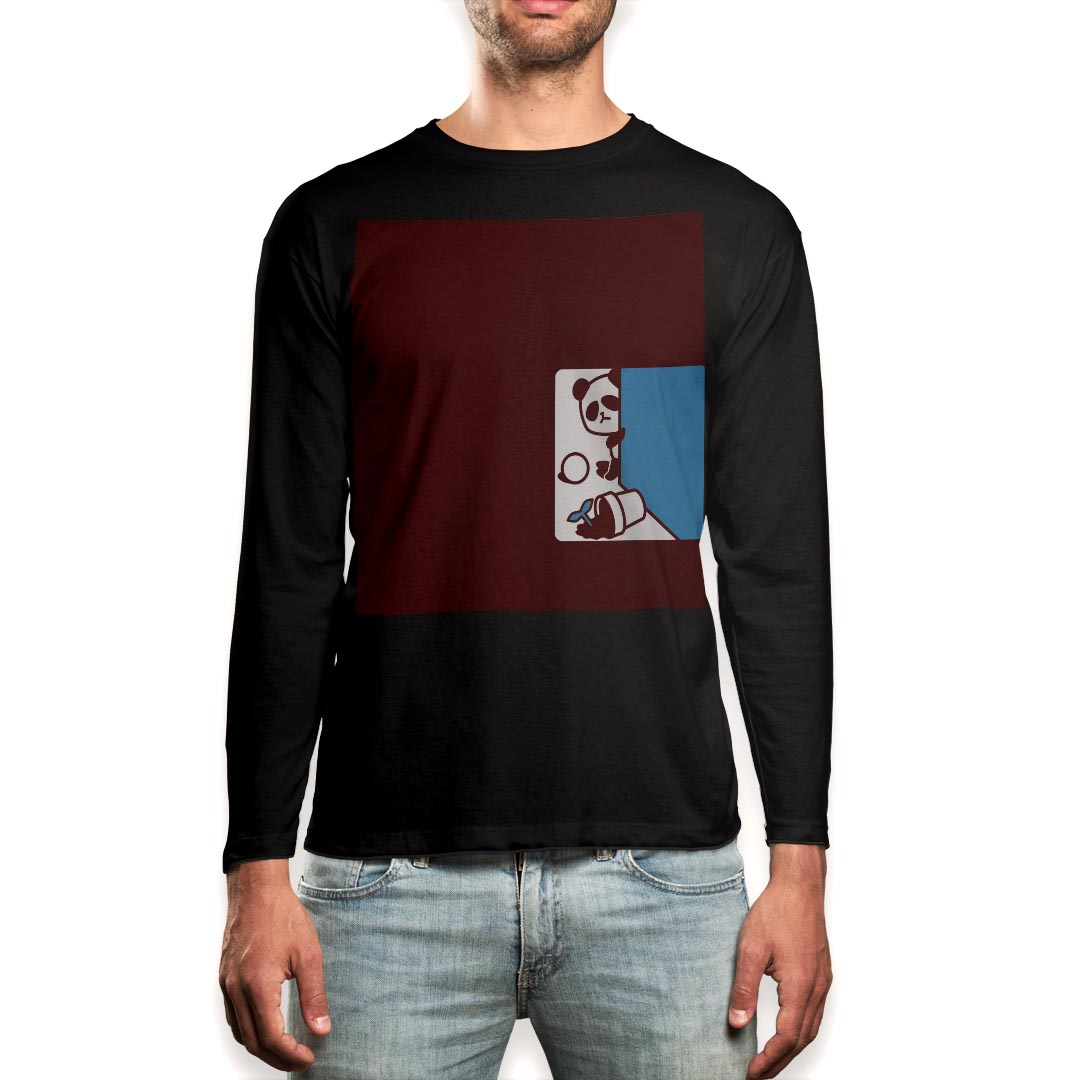 Other - ロング tシャツ メンズ 長袖 ブラック デザイン XS S M L XL 2XL ロンT ティーシャツ 黒 black T shirt long sleeve 003461 動物　イラスト　キャラクター