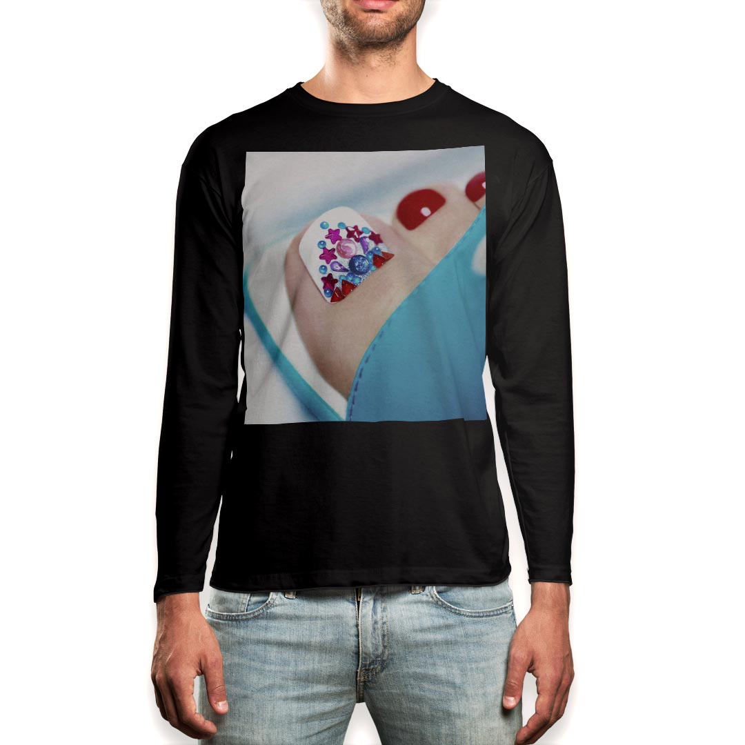 ロング tシャツ メンズ 長袖 ブラック デザイン XS S M L XL 2XL ロンT ティーシャツ 黒 black T shirt..