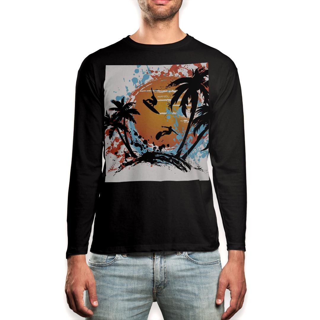 ロング tシャツ メンズ 長袖 ブラック デザイン XS S M L XL 2XL ロンT ティーシャツ 黒 black T shirt long sleeve▼男性用ロングTシャツ ブラック全デザインはこちらから▼▼男性用ロングTシャツ ホワイト・グレー全デザインはこちらから▼商品特徴・16000デザインから選べる！デザインTシャツ！ ・洗濯も赤ちゃんにも安心なウェアプリント 　UltraChrome DGインクは洗濯に対しても色落ちが少なく、高い堅牢度が実証されています。 ・伸縮性に優れた素材、品質とタフネス性に優れたTシャツ。 素材 素材構成：綿　100％ メイン素材：コットン　クルーネックタイプ 注意事項画像はサンプルですので、Tシャツの大きさが若干異なる場合があります。ご覧の環境によっては多少色味に違いを感じる場合がございます。 イメージと違った、モニターと色味が異なるという理由での交換や返金はご対応出来かねます。 写真のカラーは可能な限り実際の商品に色味を近づけていますが、WEBの性質上ご使用のパソコンの設定や環境でカラーが若干異なります。 ご注文後に1点1点制作する受注生産品のため、不良品以外のご返品や交換は固くお断り致します。 選択間違いも保証対象外となりますため、ご注文の際は必ずサイズやカラーをご確認下さい。洗濯の際は、商品の色あせを避けるため手洗いをおすすめします。 つけ置き洗いは避けてください。 タンブラー乾燥はお控えください。発送について完全受注生産のハンドメイド商品となりますので、既製品と比べて発送までお時間を頂いています。 基本的に決済確認後、最大で10営業日での発送となります。繁忙期や休業日明けの場合はさらに時間がかかる場合があります。 その際には別途メールにてご連絡致します。メール便の場合、発送日から到着までに2〜4日ほどかかる場合が多く、紛失などの保障もご対応できかねます。あらかじめご了承下さい。