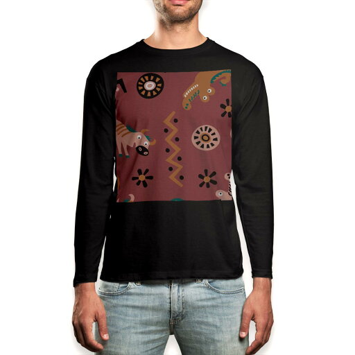 ロング tシャツ メンズ 長袖 ブラック デザイン XS S M L XL 2XL ロンT ティーシャツ 黒 black T shirt long sleeve 003817 動物 キャラクター ポップ ロング tシャツ メンズ 長袖 ブラック デザイン XS S M L XL 2XL ロンT ティーシャツ 黒 black T shirt long sleeve 003817 動物 キャラクター ポップ