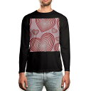 ロング tシャツ メンズ 長袖 ブラック デザイン XS S M L XL 2XL ロンT ティーシャツ 黒 black T shirt long sleeve 003933 ハート ピンク 赤(4)