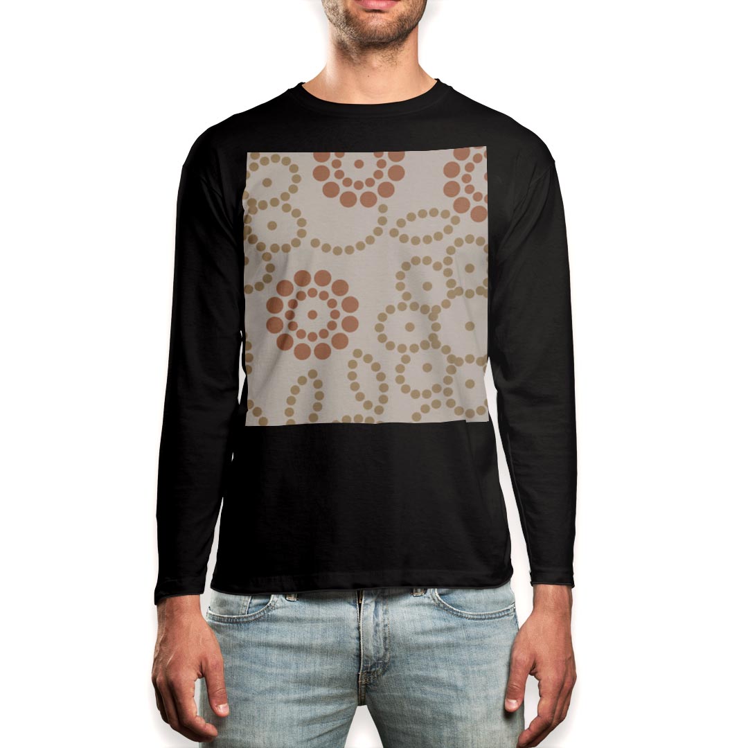 ロング tシャツ メンズ 長袖 ブラック デザイン XS S M L XL 2XL ロンT ティーシャツ 黒 black T shirt long sleeve 003989 花 フラワー ピンク