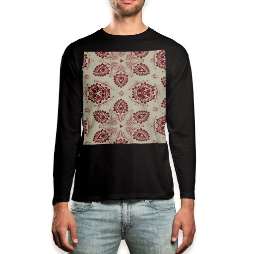 ロング tシャツ メンズ 長袖 ブラック デザイン XS S M L XL 2XL ロンT ティーシャツ 黒 black T shirt long sleeve 004286 模様 エレガント 赤 ロング tシャツ メンズ 長袖 ブラック デザイン XS S M L XL 2XL ロンT ティーシャツ 黒 black T shirt long sleeve 004286 模様 エレガント 赤