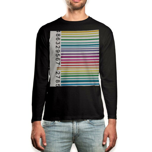 ロング tシャツ メンズ 長袖 ブラック デザイン XS S M L XL 2XL ロンT ティーシャツ 黒 black T shirt long sleeve 004497 カラフル 数字 ロング tシャツ メンズ 長袖 ブラック デザイン XS S M L XL 2XL ロンT ティーシャツ 黒 black T shirt long sleeve 004497 カラフル 数字