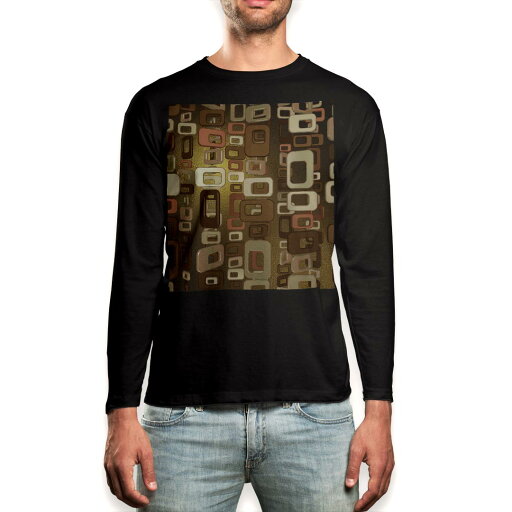 ロング tシャツ メンズ 長袖 ブラック デザイン XS S M L XL 2XL ロンT ティーシャツ 黒 black T shirt long sleeve 004649 模様 ブラウン 柄 ロング tシャツ メンズ 長袖 ブラック デザイン XS S M L XL 2XL ロンT ティーシャツ 黒 black T shirt long sleeve 004649 模様 ブラウン 柄