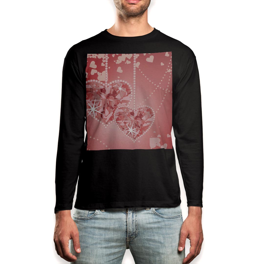 ロング tシャツ メンズ 長袖 ブラック デザイン XS S M L XL 2XL ロンT ティーシャ...