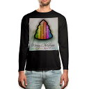 ロング tシャツ メンズ 長袖 ブラック デザイン XS S M L XL 2XL ロンT ティーシャツ 黒 black T shirt long sleeve 005108 ツリー クリスマス カラフル