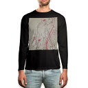 ロング tシャツ メンズ 長袖 ブラック デザイン XS S M L XL 2XL ロンT ティーシャツ 黒 black T shirt long sleeve 005663 花 フラワー ピンク(4)