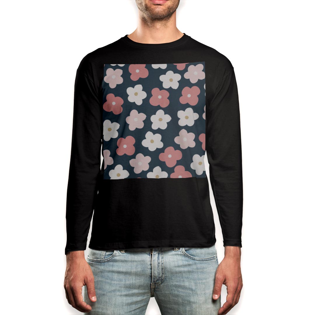 Rakuten - ロング tシャツ メンズ 長袖 ブラック デザイン XS S M L XL 2XL ロンT ティーシャツ 黒 black T shirt long sleeve 050320