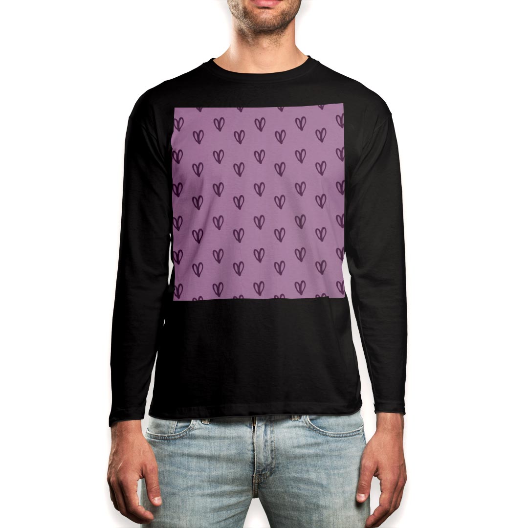 Other - ロング tシャツ メンズ 長袖 ブラック デザイン XS S M L XL 2XL ロンT ティーシャツ 黒 black T shirt long sleeve 050442