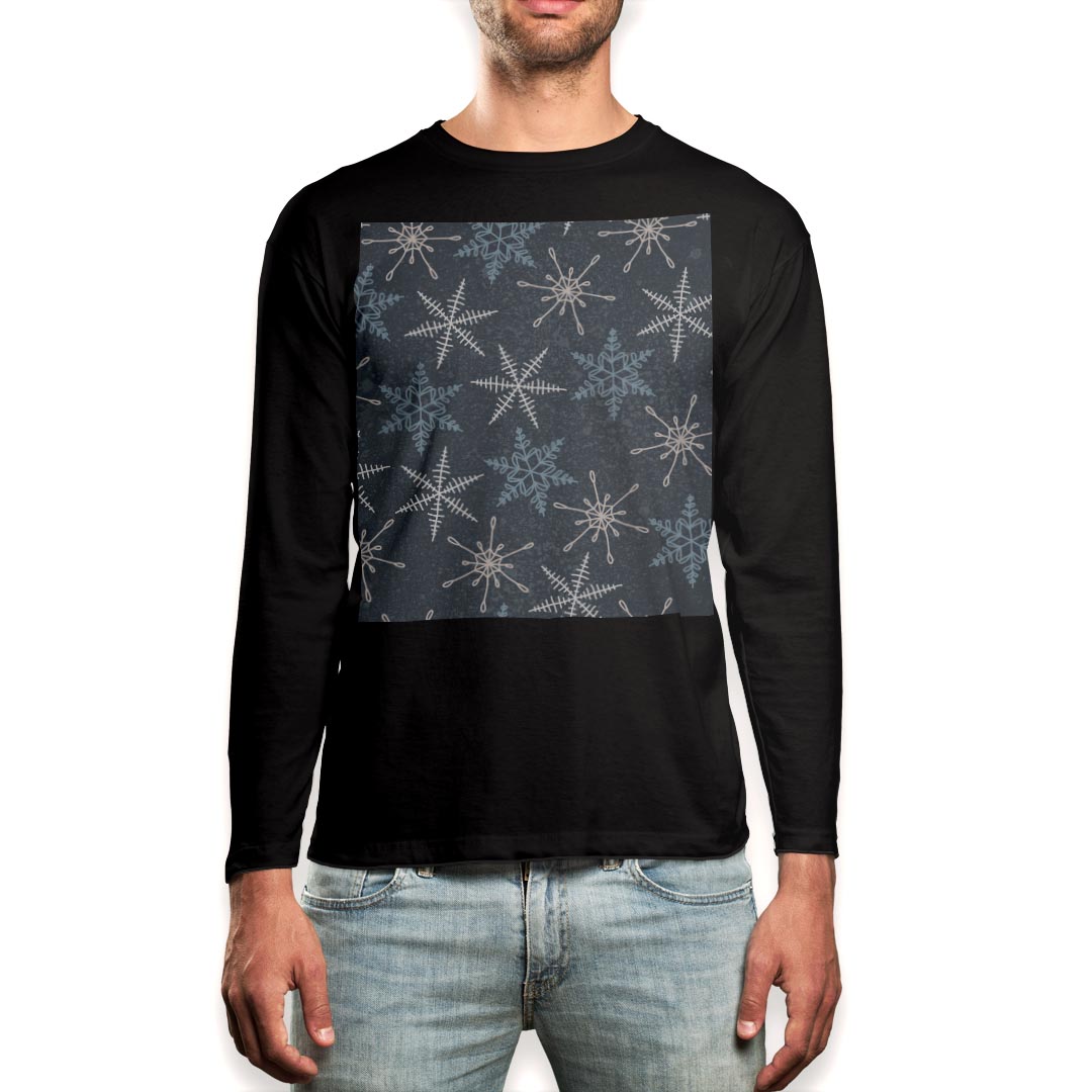 ロング tシャツ メンズ 長袖 ブラック デザイン XS S M L XL 2XL ロンT ティーシャツ 黒 black T shirt long sleeve 050548