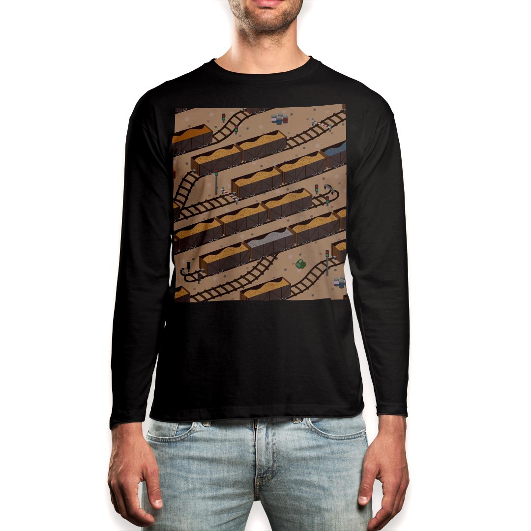 ロング tシャツ メンズ 長袖 ブラック デザイン XS S M L XL 2XL ロンT ティーシャツ 黒 black T shirt..