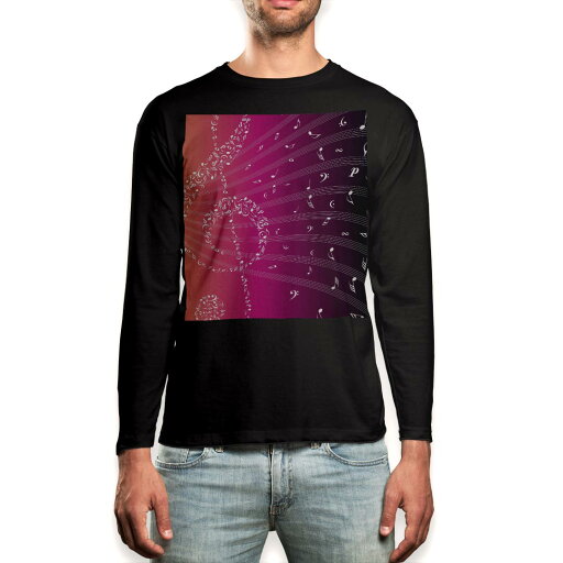 ロング tシャツ メンズ 長袖 ブラック デザイン XS S M L XL 2XL ロンT ティーシャツ 黒 black T shirt long sleeve 006354 音符 楽譜 ロング tシャツ メンズ 長袖 ブラック デザイン XS S M L XL 2XL ロンT ティーシャツ 黒 black T shirt long sleeve 006354 音符 楽譜