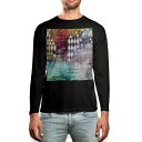 ロング tシャツ メンズ 長袖 ブラック デザイン XS S M L XL 2XL ロンT ティーシャツ 黒 black T shirt long sleeve...