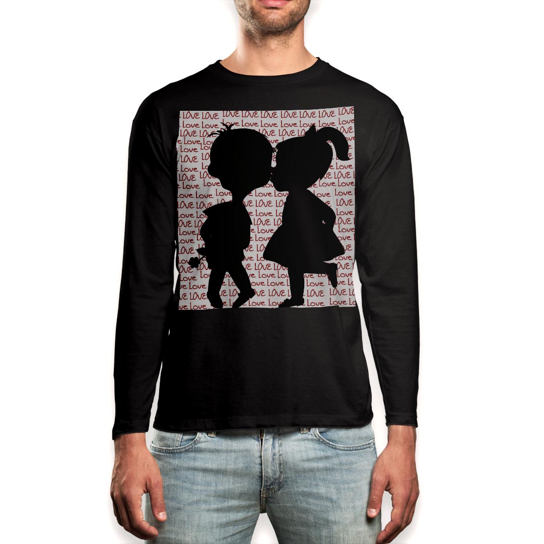 ロング tシャツ メンズ 長袖 ブラック デザイン XS S M L ...