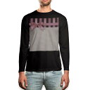 ロング tシャツ メンズ 長袖 ブラック デザイン XS S M L XL 2XL ロンT ティーシャツ 黒 black T shirt long sleeve 007243 ストライプ リボン(4)