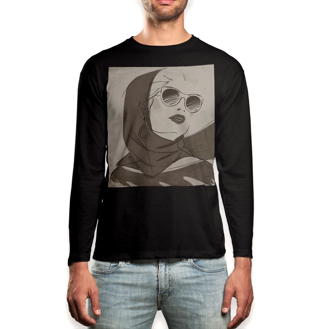 ロング tシャツ メンズ 長袖 ブラック デザイン XS S M L XL 2XL ロンT ティーシャツ 黒 black T shirt..