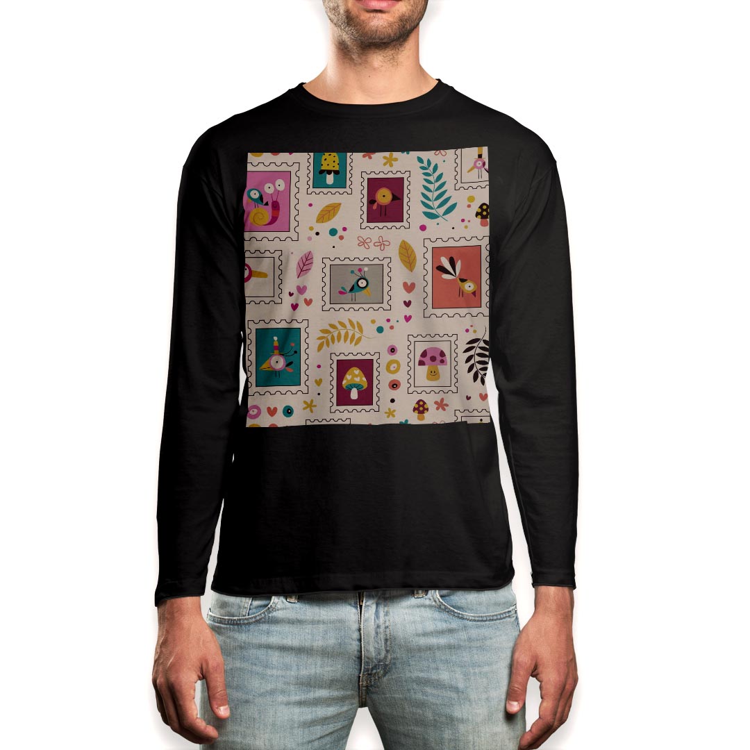 ロング tシャツ メンズ 長袖 ブラック デザイン XS S M L XL 2XL ロンT ティーシャツ 黒 black T shirt..