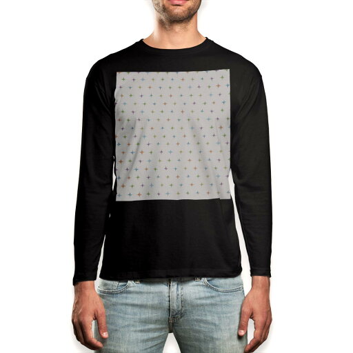 ロング tシャツ メンズ 長袖 ブラック デザイン XS S M L XL 2XL ロンT ティーシャツ 黒 black T shirt long sleeve 008405 きらきら カラフル パステル 模様 ロング tシャツ メンズ 長袖 ブラック デザイン XS S M L XL 2XL ロンT ティーシャツ 黒 black T shirt long sleeve 008405 きらきら カラフル パステル 模様