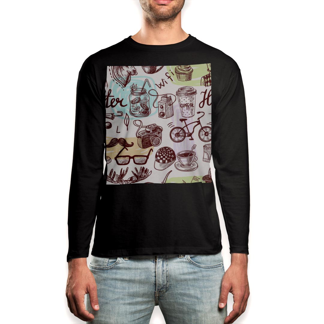 ロング tシャツ メンズ 長袖 ブラック デザイン XS S M L XL 2XL ロンT ティーシャツ 黒 black T shirt long sleeve▼男性用ロングTシャツ ブラック全デザインはこちらから▼▼男性用ロングTシャツ ホワイト・グレー全デザインはこちらから▼商品特徴・16000デザインから選べる！デザインTシャツ！ ・洗濯も赤ちゃんにも安心なウェアプリント 　UltraChrome DGインクは洗濯に対しても色落ちが少なく、高い堅牢度が実証されています。 ・伸縮性に優れた素材、品質とタフネス性に優れたTシャツ。 素材 素材構成：綿　100％ メイン素材：コットン　クルーネックタイプ 注意事項画像はサンプルですので、Tシャツの大きさが若干異なる場合があります。ご覧の環境によっては多少色味に違いを感じる場合がございます。 イメージと違った、モニターと色味が異なるという理由での交換や返金はご対応出来かねます。 写真のカラーは可能な限り実際の商品に色味を近づけていますが、WEBの性質上ご使用のパソコンの設定や環境でカラーが若干異なります。 ご注文後に1点1点制作する受注生産品のため、不良品以外のご返品や交換は固くお断り致します。 機種の選択間違いも保証対象外となりますため、ご注文の際は必ず機種をご確認下さい。発送について完全受注生産のハンドメイド商品となりますので、既製品と比べて発送までお時間を頂いています。 基本的に決済確認後、最大で10営業日での発送となります。繁忙期や休業日明けの場合はさらに時間がかかる場合があります。 その際には別途メールにてご連絡致します。メール便の場合、発送日から到着までに2〜4日ほどかかる場合が多く、紛失などの保障もご対応できかねます。あらかじめご了承下さい。