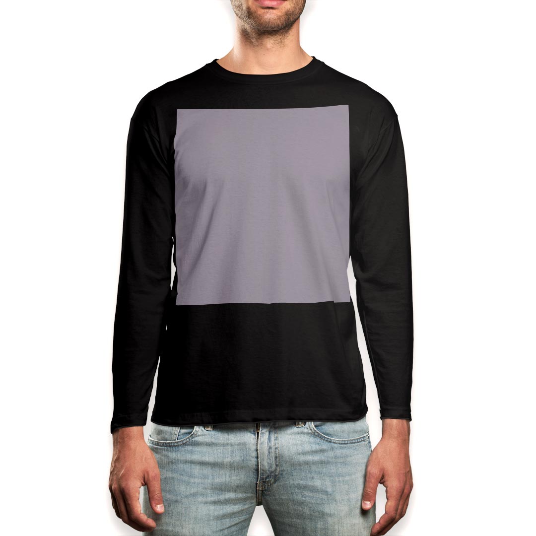 ロング tシャツ メンズ 長袖 ブラック デザイン XS S M L XL 2XL ロンT ティーシャツ 黒 black T shirt long sleeve 008957 シンプル　無地　紫