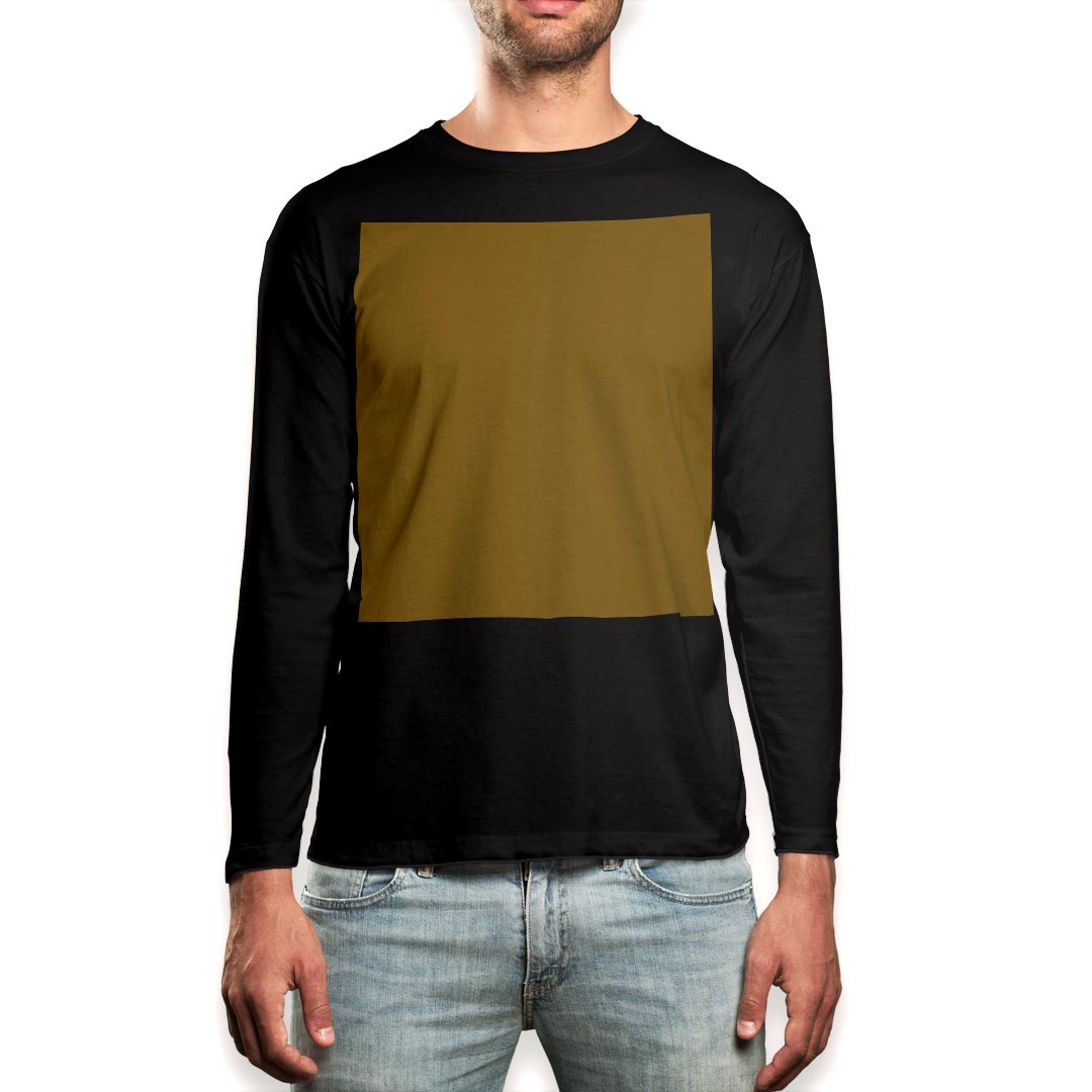 Other - ロング tシャツ メンズ 長袖 ブラック デザイン XS S M L XL 2XL ロンT ティーシャツ 黒 black T shirt long sleeve 008995 シンプル　無地　黄色