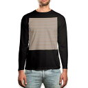 ロング tシャツ メンズ 長袖 ブラック デザイン XS S M L XL 2XL ロンT ティーシャツ 黒 black T shirt long sleeve 009040 シンプル ボーダー オレンジ(4)