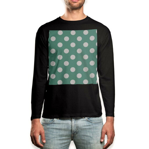 ロング tシャツ メンズ 長袖 ブラック デザイン XS S M L XL 2XL ロンT ティーシャツ 黒 black T shirt long sleeve 009085 シンプル 水玉 ドット 緑 ロング tシャツ メンズ 長袖 ブラック デザイン XS S M L XL 2XL ロンT ティーシャツ 黒 black T shirt long sleeve 009085 シンプル 水玉 ドット 緑