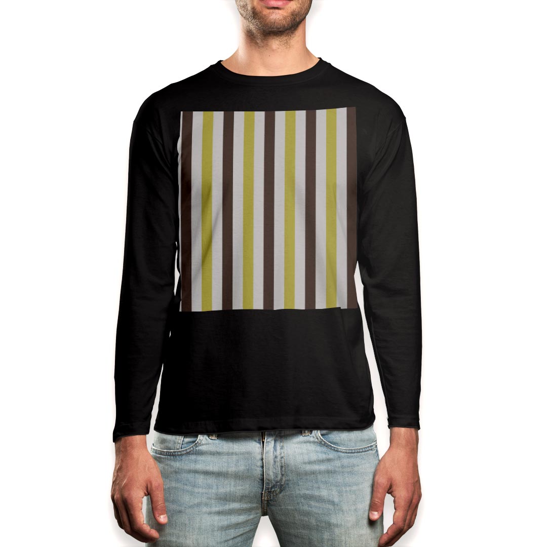 ロング tシャツ メンズ 長袖 ブラック デザイン XS S M L XL 2XL ロンT ティーシャツ 黒 black T shirt long sleeve 009112 シンプル　ボーダー　カラフル