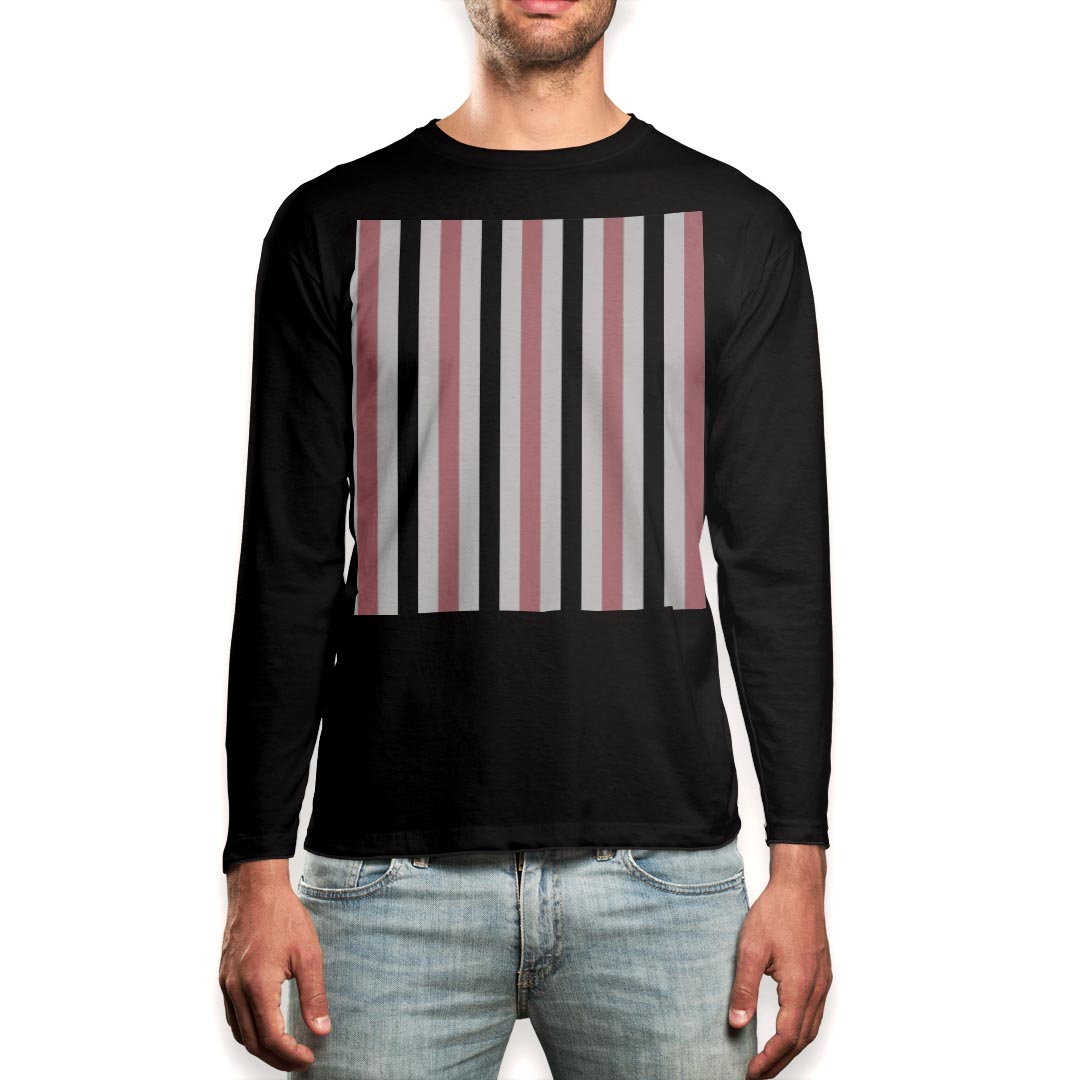 PORTER - ロング tシャツ メンズ 長袖 ブラック デザイン XS S M L XL 2XL ロンT ティーシャツ 黒 black T shirt long sleeve 009121 シンプル　ボーダー　カラフル