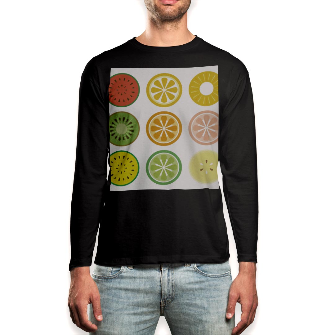 ロング tシャツ メンズ 長袖 ブラック デザイン XS S M L XL 2XL ロンT ティーシ ...