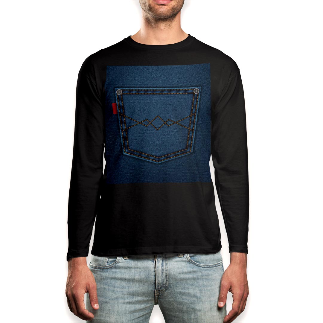 ロング tシャツ メンズ 長袖 ブラック デザイン XS S M L XL 2XL ロンT ティーシャツ 黒 black T shirt long sleeve 010114 おしゃれ ファッション ジーンズ