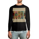 ロング tシャツ メンズ 長袖 ブラック デザイン XS S M L XL 2XL ロンT ティーシャツ 黒 black T shirt long sleeve 010414 動物 犬 猫 ファッション(4)