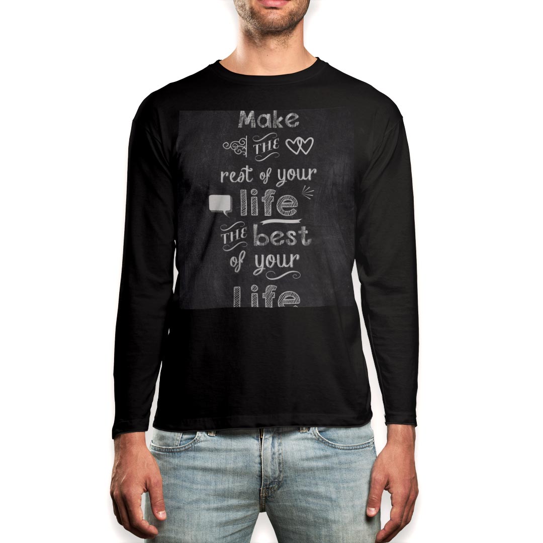 Other - ロング tシャツ メンズ 長袖 ブラック デザイン XS S M L XL 2XL ロンT ティーシャツ 黒 black T shirt long sleeve 010418 黒板　英語　ハート