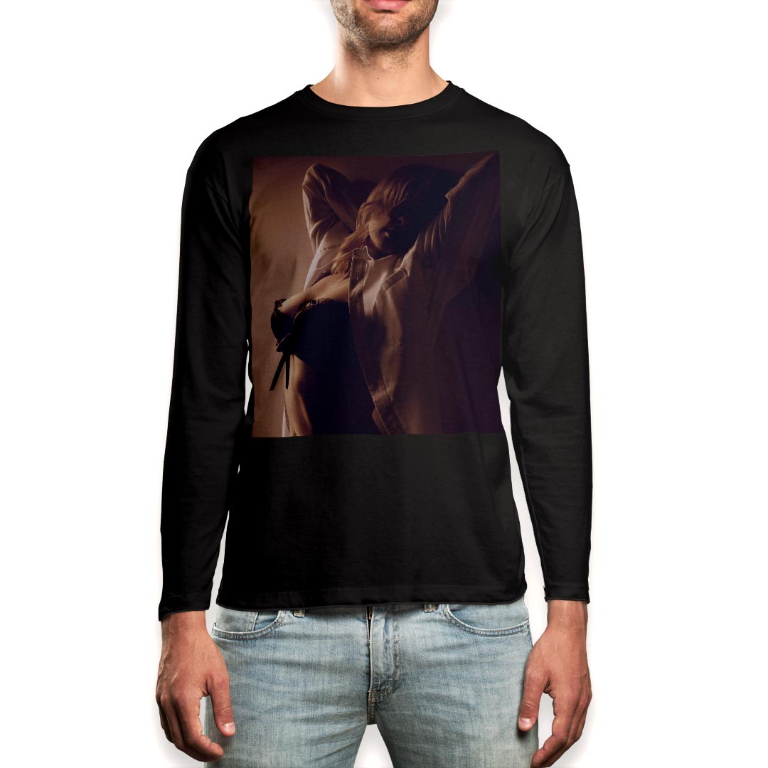 ロング tシャツ メンズ 長袖 ブラック デザイン XS S M L XL 2XL ロンT ティーシャツ 黒 black T shirt long sleeve 011541 おしゃれ 女性 セクシー