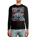 ロング tシャツ メンズ 長袖 ブラック デザイン XS S M L XL 2XL ロンT ティーシャツ 黒 black T shirt long sleeve 011755 動物 アニマル 白黒(4)
